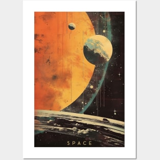 Space Adventure Vintage Travel Poster Posters and Art